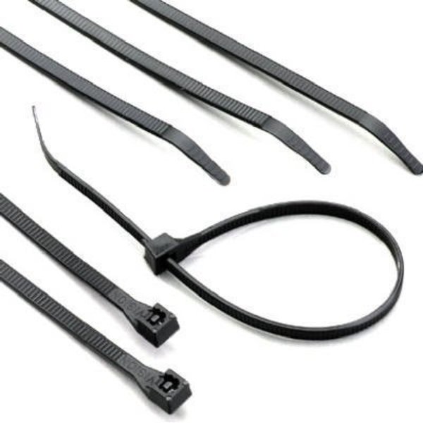 Ecm Industries 100PK 4 BLK Cable Tie 46-104UVB